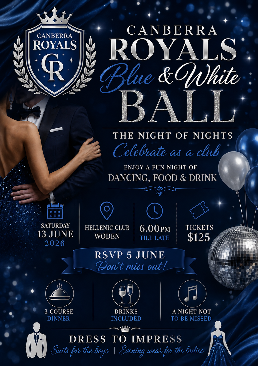 Blue & White Ball 2026